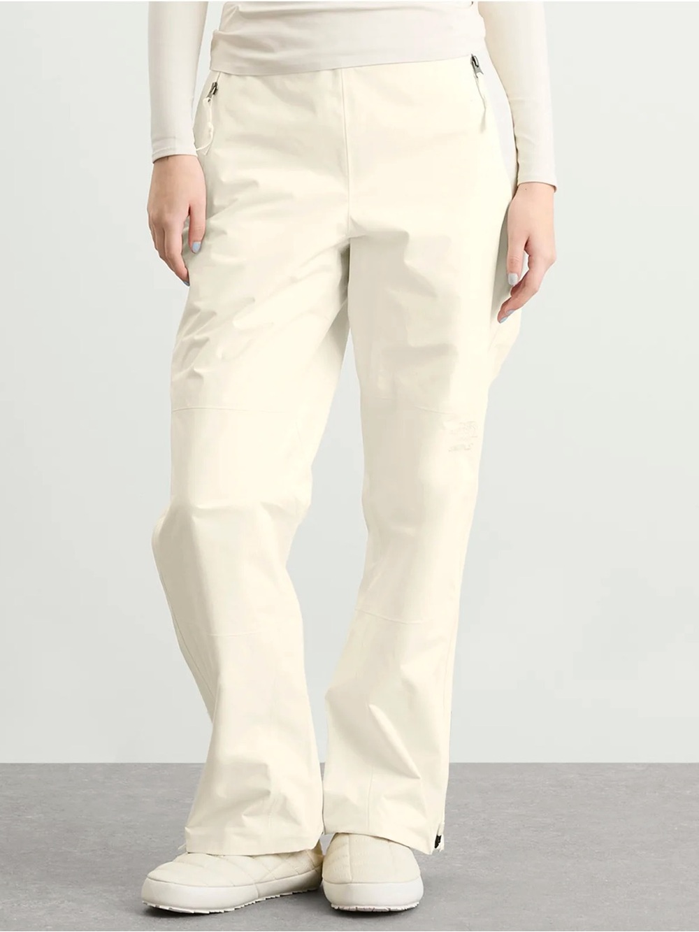 The North Face Women's Cream Wide-Leg Snow Pants